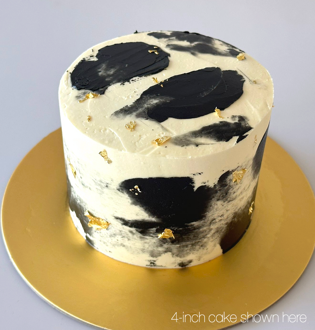 Father's Day Cake - Black White & Gold