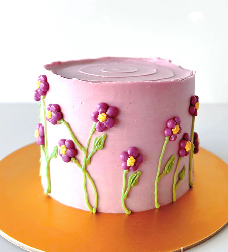 Purple Flower Power Cake - Special for International Women's Day